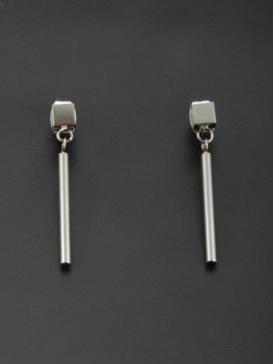 Model No A000140E-001 White Square Youself ! Stainless steel  Drop drop Earring