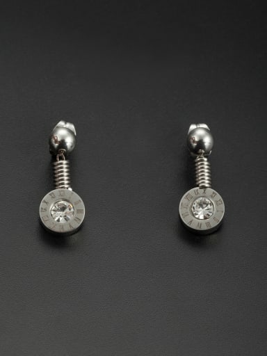 Model No A000145E-001 Fashion Stainless steel Round Drop drop Earring
