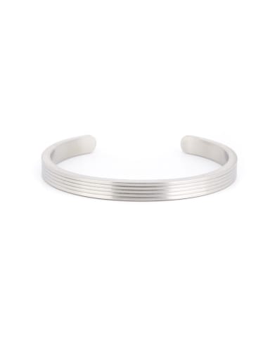 Mother's Initial Silver Bangle with Fringe
