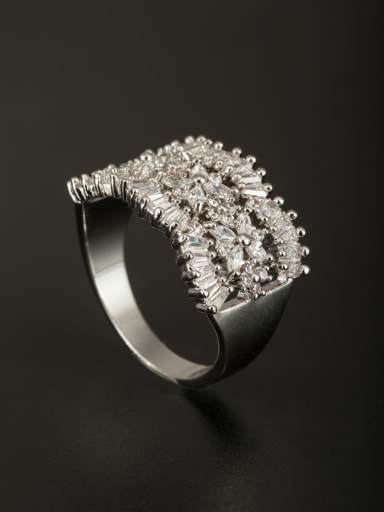 GODKI Luxury Women Wedding Dubai Model No AV044988R Platinum Plated Copper White Zircon Beautiful Ring