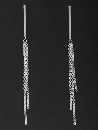 Model No NY42351 Blacksmith Made Platinum Plated chain Drop drop Earring