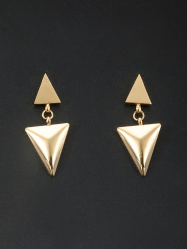 Custom Gold Triangle Drop drop Earring with Stainless steel