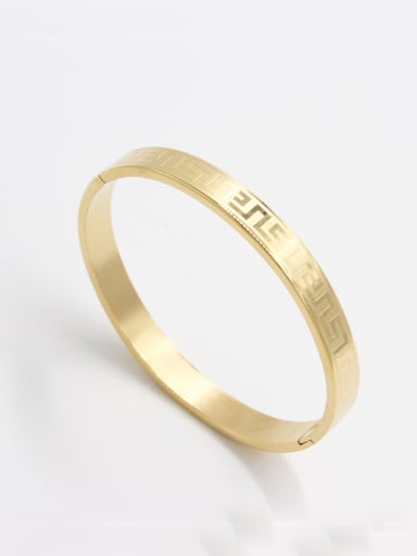 Gold color Stainless steel   Bangle   63MMX55MM