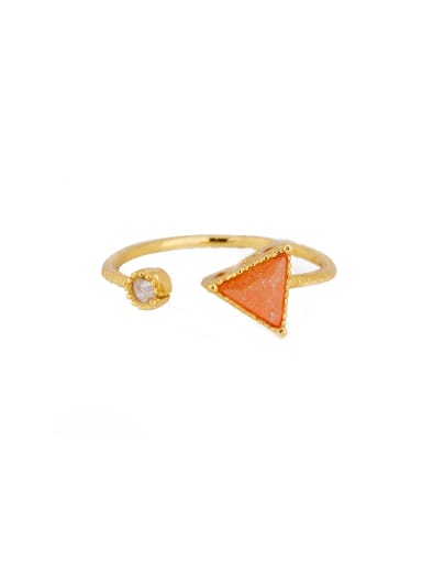 Gold Youself ! Gold Plated Copper Stone Band Midi Ring