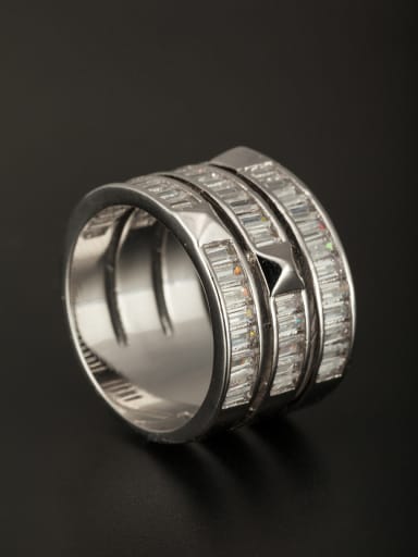 GODKI Luxury Women Wedding Dubai Model No 1000002948 The new Platinum Plated Copper Zircon Ring with White