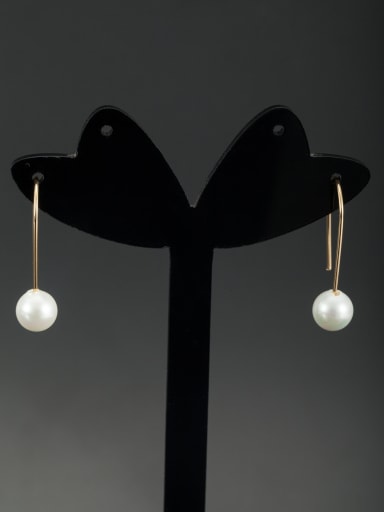 A Gold Plated Stylish Pearl Drop drop Earring Of Hook