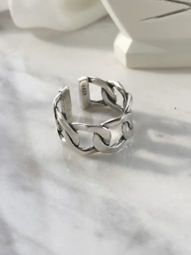 Silver chain Band band ring with 925 silver