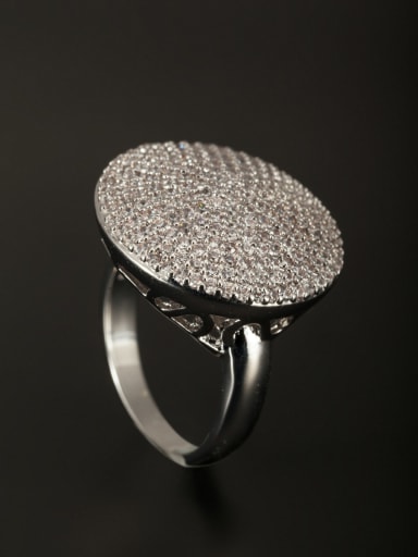 GODKI Luxury Women Wedding Dubai Mother's Initial White Ring with Round Zircon