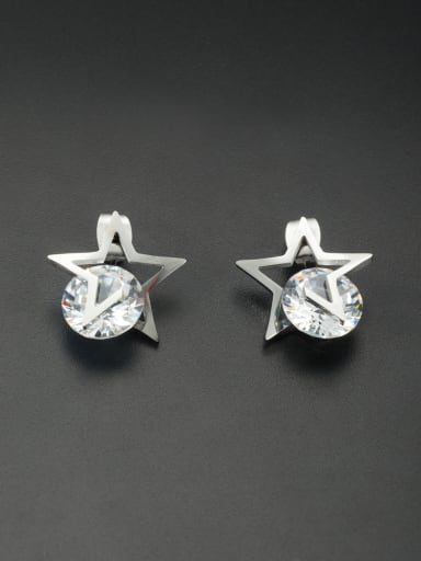 Fashion Stainless steel Star Studs stud Earring