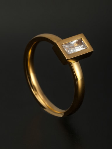 Fashion Stainless steel Square Ring 6-8#