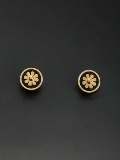 Gold Flower Studs stud Earring with Stainless steel