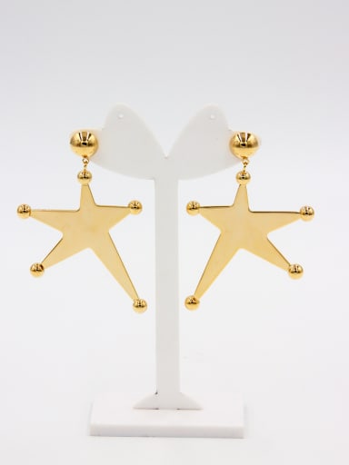 Star Hoop drop Earring with Gold Plated