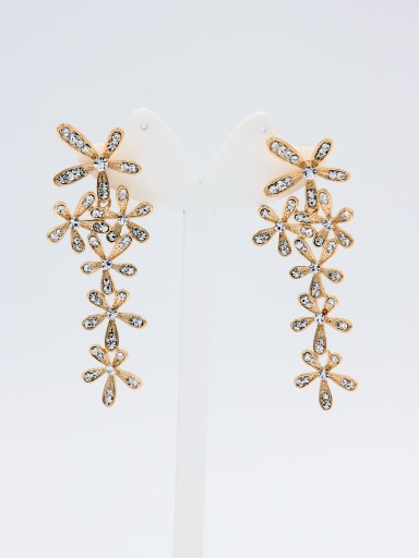Statement style with Gold Plated Rhinestone Drop drop Earring