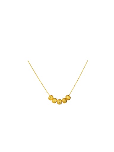 Copper 24K Gold Plated Beads Necklace
