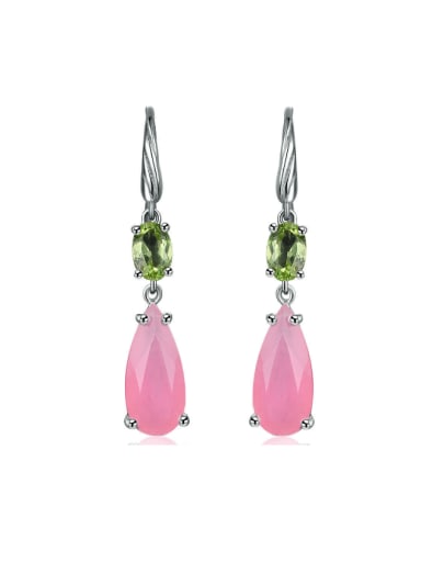 S925 Silver Fashion Natural Stones Drop Earrings