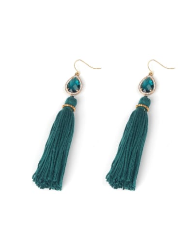 Popular Crystal Tassel Long Drop Earrings