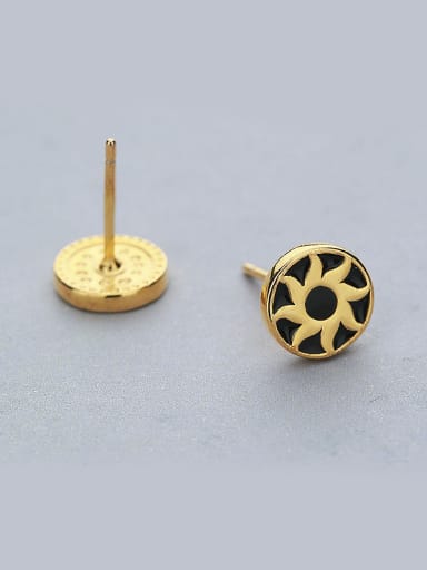 Gold Plated Sunflower Shaped stud Earring