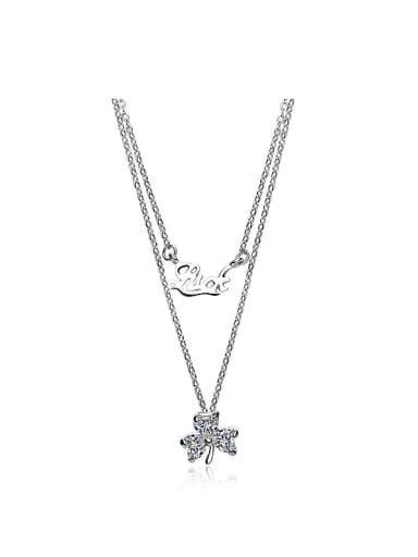 Double Chain Flower Necklace