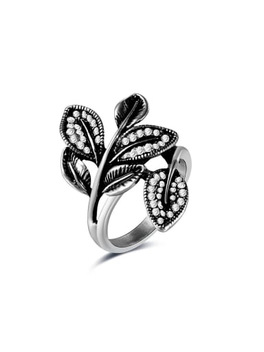 Personality Flower Shaped Rhinestone Women Ring