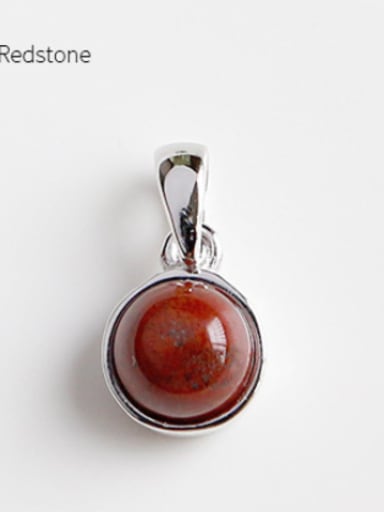 Sterling silver crystal agate geometry semi-precious stones pendant