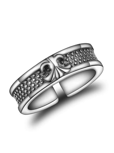 Punk style Personalized 925 Thai Silver Opening Ring