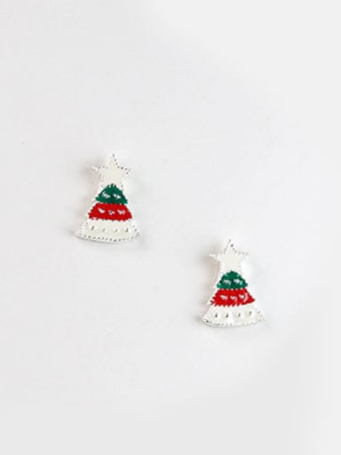 Tiny Christmas Tree Stud Earrings