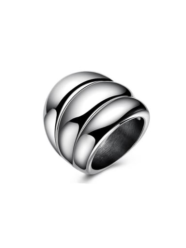 Fashion Multi-layer Stainless Steel Geometric Ring