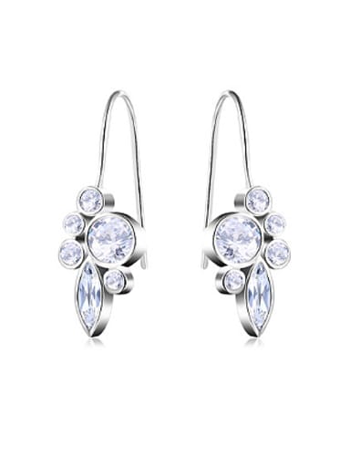 Elegant Geometric Shaped Zircon Drop Earrings