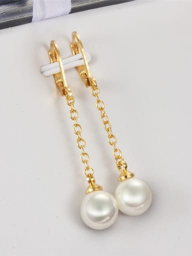 Women Temperament Artificial Pearl Drop Earrings