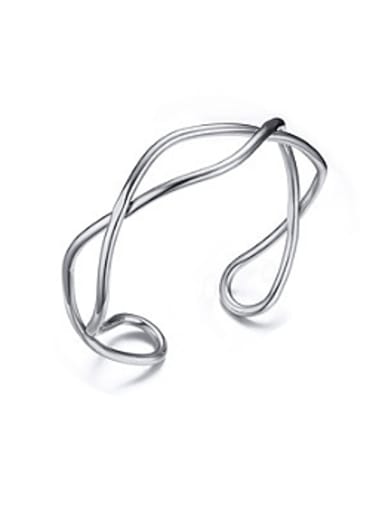 Fashion Open Design Stainless Steel Copper Bangle