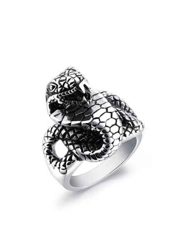 Punk style Personalized Snake Titanium Ring