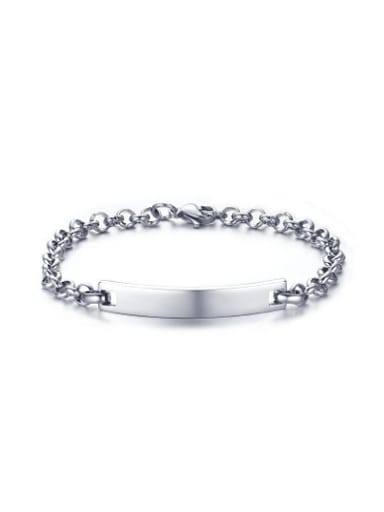 Fashionable Geometric Shaped Silver Plated Bracelet
