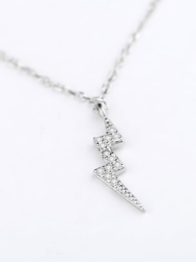 Fashion Lighting shaped Silver Necklace