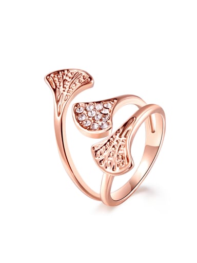Elegance Rose Gold Plated Rhinestone Ring