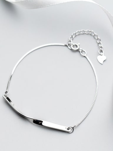 Women Creative Geometric Shaped S925 Silver Bracelet