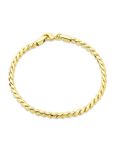 Delicate 18K Gold Plated Twisted Rope Bracelet
