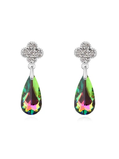 Fashion Shiny Water Drop austrian Crystals Alloy Stud Earrings