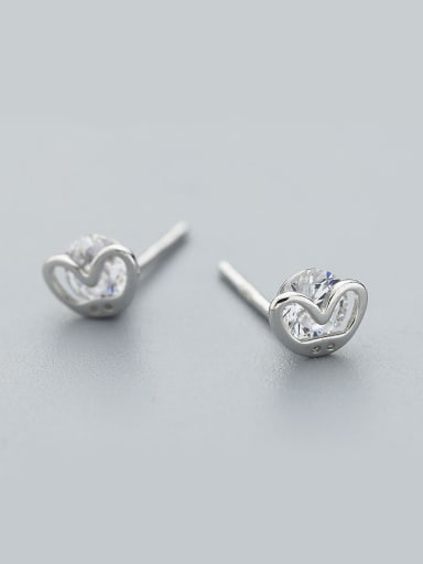 Women 925 Silver Heart Earrings