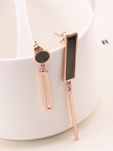 Asymmetric Korea Style Titanium Earrings