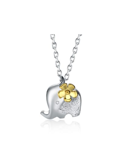 Lovely Small Elephant S925 Silver Necklace