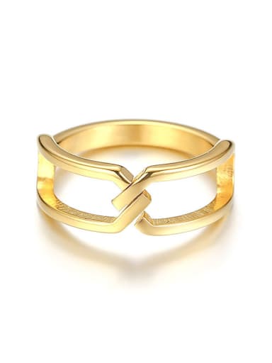 Stainless Steel Minimalist Style Geometric Rings