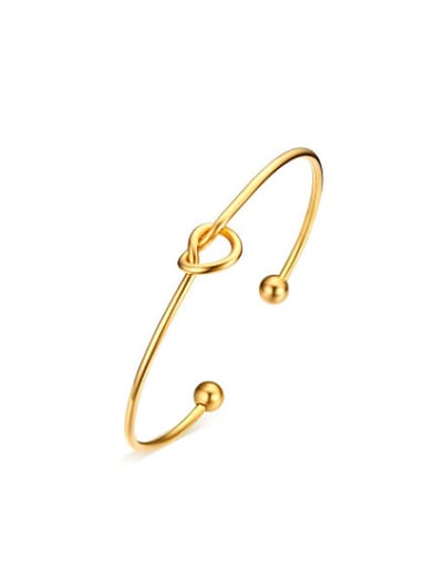 Open Design Gold Plated Stainless Steel Bangle