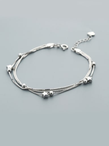 Simply Star Shaped Silver Bracelet