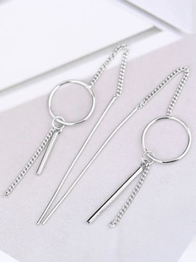 Fashion Geometrical Silver Line Earrings