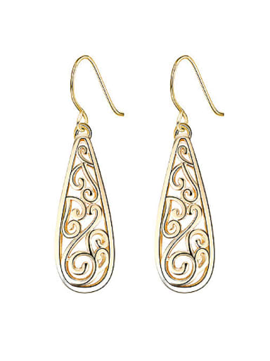 Exquisite Gold Plated Geometric Shaped Drop Earrings