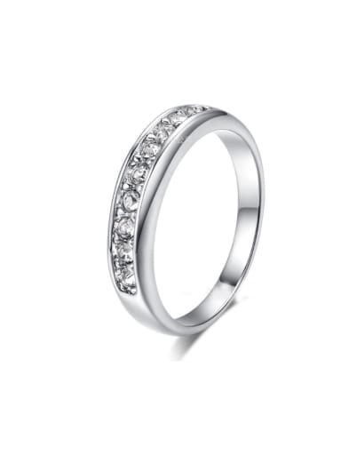Fashion Simple White Gold Plated Women Ring