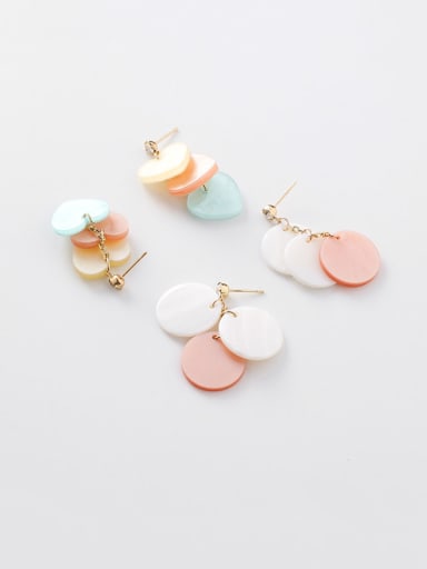 Alloy With Rose Gold Plated Fashion  Color Matching  Geometric Drop Earrings