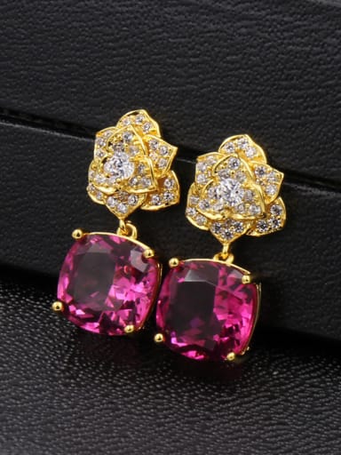 Exquisite Copper Drop Cluster earring