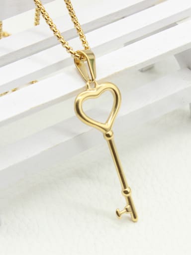 Stainless Steel Key Sweater Necklace