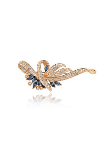 Trendy Rose Gold Plated Austria Crystal Brooch